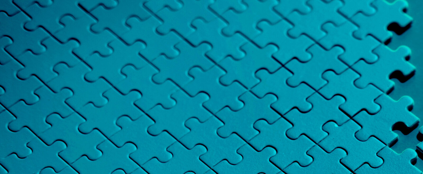 Blue jigsaw puzzle pieces