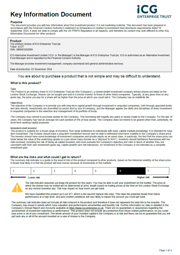 Key Information Document (KID)